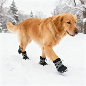 Protective Dog Shoes, Waterproof Fleece Lined
