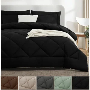 Solid Color Double Thick Quilt with Diamond Grid Soft and Warm Comforter