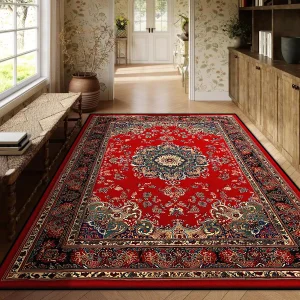 Persian Red Luxury Carpet Living Room Large Size Rug